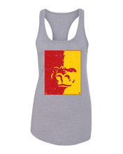 Load image into Gallery viewer, Pittsburg State Pride Gorilla Ladies Racer Tank Top - Heather Grey
