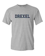 Load image into Gallery viewer, Drexel University Drexel Navy Text T-Shirt - Sport Grey