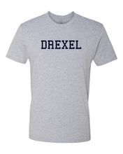 Load image into Gallery viewer, Drexel University Drexel Navy Text T-Shirt - Heather Gray