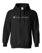 Load image into Gallery viewer, Premium Alma College 1 Color Text Hooded Sweatshirt - Black