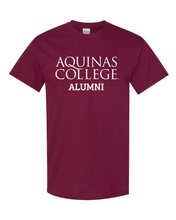 Load image into Gallery viewer, Aquinas College Alumni 1 Color Text Adult T-Shirt - Maroon
