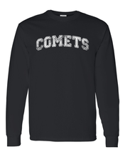 Load image into Gallery viewer, Olivet Comets White Ink Long Sleeve - Black