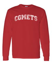 Load image into Gallery viewer, Olivet Comets White Ink Long Sleeve - Red