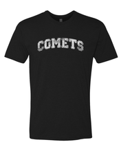 Load image into Gallery viewer, Premium Olivet Comets White Ink T-Shirt - Black