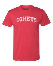 Load image into Gallery viewer, Premium Olivet Comets White Ink T-Shirt - Red