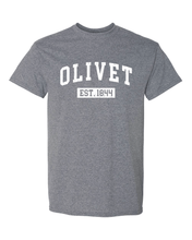 Load image into Gallery viewer, Olivet College Vintage Established 1844 T-Shirt - Graphite Heather