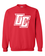Load image into Gallery viewer, Olivet College White OC Crewneck Sweatshirt - Red