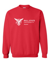 Load image into Gallery viewer, Ball State University Alumni One Color Crewneck Sweatshirt - Red