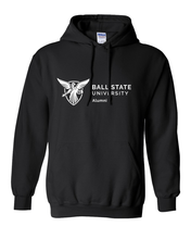 Load image into Gallery viewer, Ball State University Alumni One Color Hooded Sweatshirt - Black