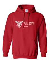 Load image into Gallery viewer, Ball State University Alumni One Color Hooded Sweatshirt - Red