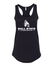 Load image into Gallery viewer, Ball State University with Logo One Color Tank Top - Black