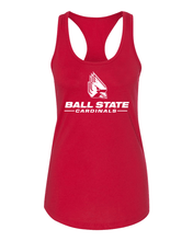 Load image into Gallery viewer, Ball State University with Logo One Color Tank Top - Red
