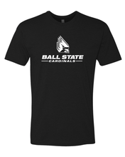 Load image into Gallery viewer, Ball State University with Logo One Color Exclusive Soft Shirt - Black