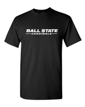 Load image into Gallery viewer, Ball State University Text Only One Color T-Shirt - Black