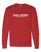 Load image into Gallery viewer, Ball State University Text Only One Color Long Sleeve - Red