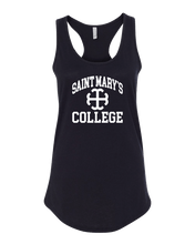 Load image into Gallery viewer, Saint Mary's College White Logo Ladies Tank Top - Black