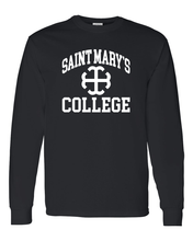 Load image into Gallery viewer, Saint Mary's College White Logo Long Sleeve - Black