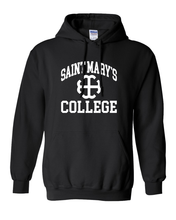 Load image into Gallery viewer, Saint Mary's College White Logo Hooded Sweatshirt - Black