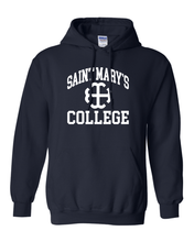 Load image into Gallery viewer, Saint Mary's College White Logo Hooded Sweatshirt - Navy