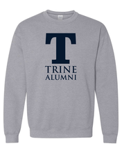 Load image into Gallery viewer, Trine University T Alumni Crewneck Sweatshirt - Sport Grey