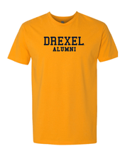 Load image into Gallery viewer, Drexel University Alumni Navy Text T-Shirt - Gold