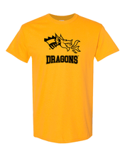Load image into Gallery viewer, Drexel University Dragon Head Dragons T-Shirt - Gold