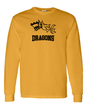 Load image into Gallery viewer, Drexel University Dragon Head Dragons Long Sleeve - Gold