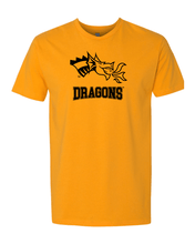 Load image into Gallery viewer, Drexel University Dragon Head Dragons T-Shirt - Gold