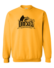 Load image into Gallery viewer, Drexel University Full Logo 1 Color Crewneck Sweatshirt - Gold