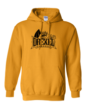 Load image into Gallery viewer, Drexel University Full Logo 1 Color Hooded Sweatshirt - Gold