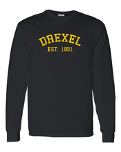 Load image into Gallery viewer, Drexel University Drexel Vintage 1891 Long Sleeve - Black