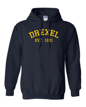 Load image into Gallery viewer, Drexel University Drexel Vintage 1891 Hooded Sweatshirt - Navy