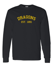 Load image into Gallery viewer, Drexel University Dragons Vintage 1891 Long Sleeve - Black