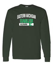 Load image into Gallery viewer, Eastern Michigan Eagles Alumni Two Color Long Sleeve - Forest Green