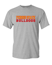 Load image into Gallery viewer, Ferris State Bulldogs Stacked Two Color T-Shirt - Sport Grey