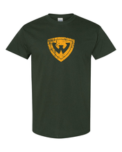 Load image into Gallery viewer, Wayne State Distressed Shield Logo T-Shirt - Forest Green