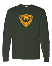 Load image into Gallery viewer, Wayne State Distressed Shield Logo Long Sleeve - Forest Green