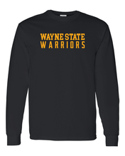 Load image into Gallery viewer, Wayne State Warriors One Color Long Sleeve - Black