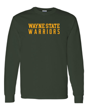 Load image into Gallery viewer, Wayne State Warriors One Color Long Sleeve - Forest Green