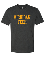 Load image into Gallery viewer, Michigan Tech Distressed One Color Exclusive Soft Shirt - Charcoal