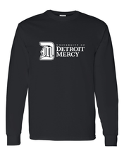 Load image into Gallery viewer, Detroit Mercy DM Text One Color Long Sleeve T-Shirt - Black
