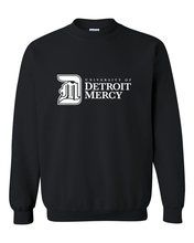Load image into Gallery viewer, Detroit Mercy DM Text One Color Crewneck Sweatshirt - Black