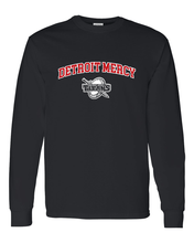 Load image into Gallery viewer, Detroit Mercy Arched Two Color Long Sleeve T-Shirt - Black
