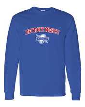 Load image into Gallery viewer, Detroit Mercy Arched Two Color Long Sleeve T-Shirt - Royal
