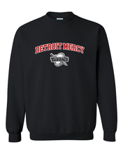 Load image into Gallery viewer, Detroit Mercy Arched Two Color Crewneck Sweatshirt - Black