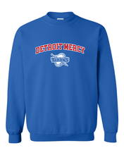 Load image into Gallery viewer, Detroit Mercy Arched Two Color Crewneck Sweatshirt - Royal