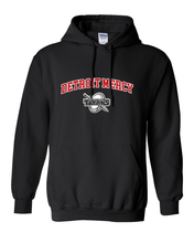 Load image into Gallery viewer, Detroit Mercy Arched Two Color Hooded Sweatshirt - Black