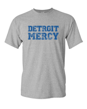 Load image into Gallery viewer, U of Detroit Mercy Block Distressed T-Shirt - Sport Grey