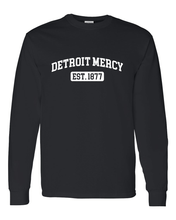 Load image into Gallery viewer, Detroit Mercy EST One Color Long Sleeve T-Shirt - Black
