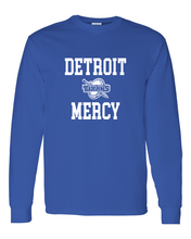 Load image into Gallery viewer, Detroit Mercy Stacked One Color Long Sleeve T-Shirt - Royal